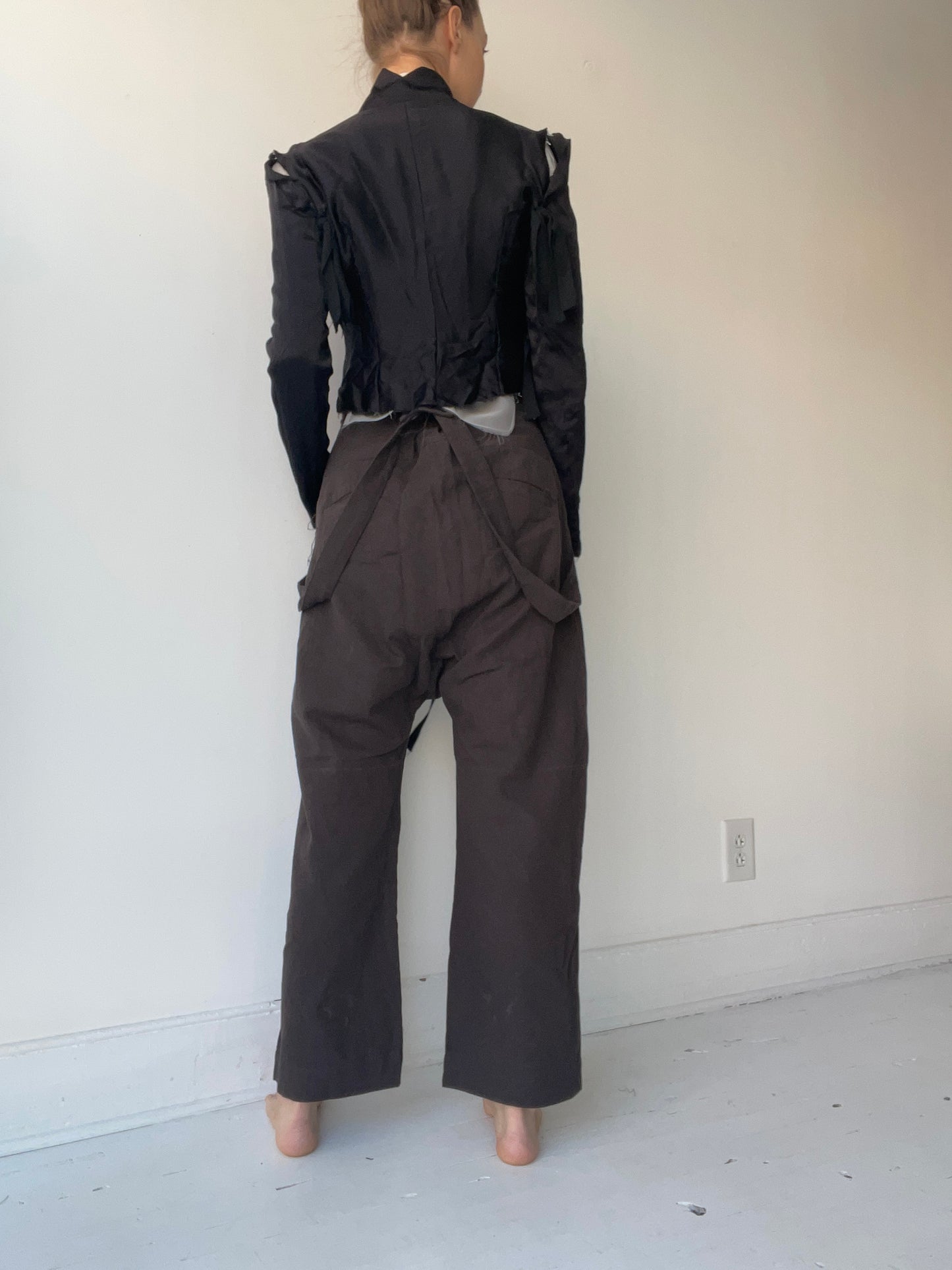 ash holden distressed silk jacket