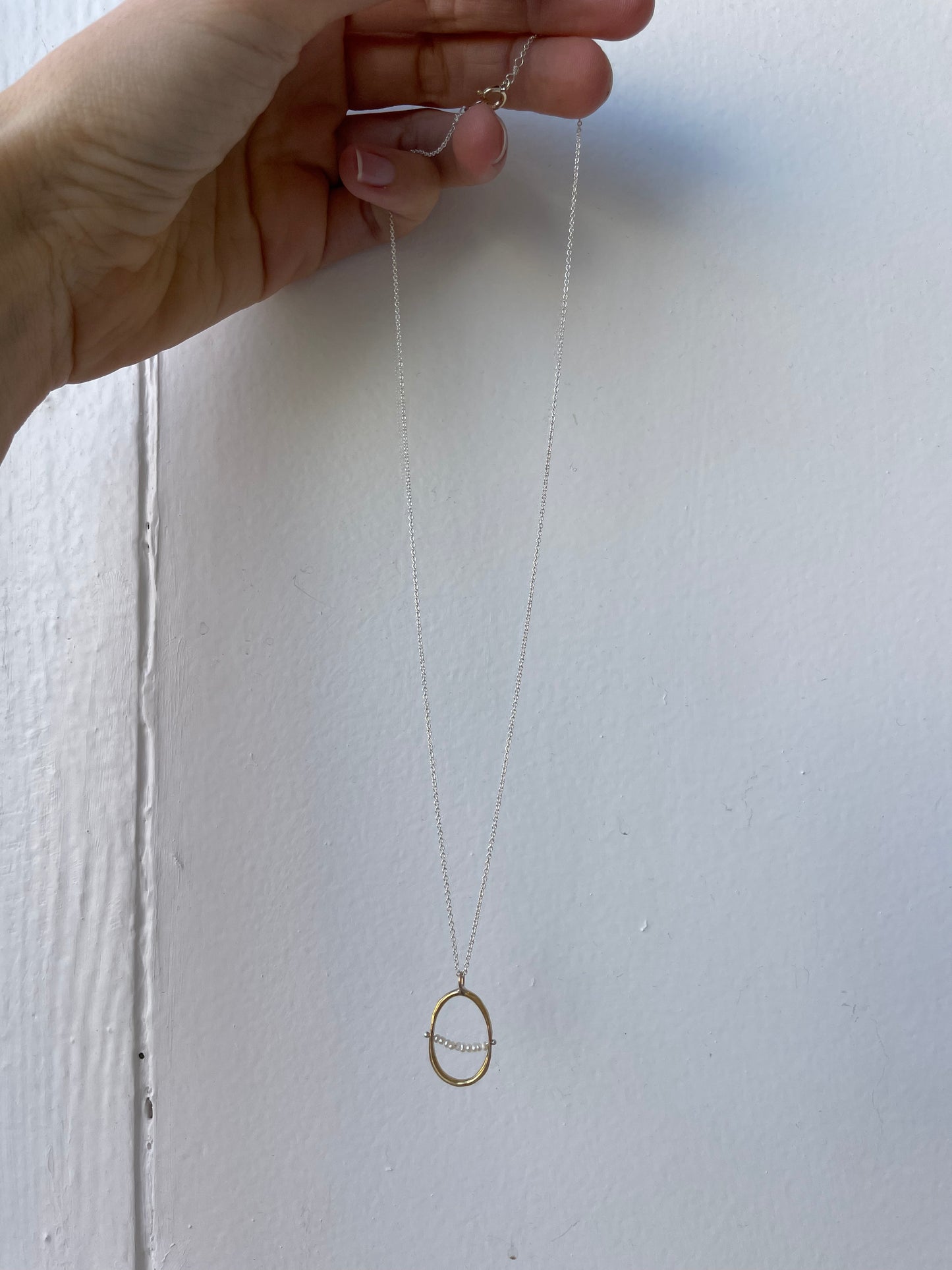 baby seed pearl necklace