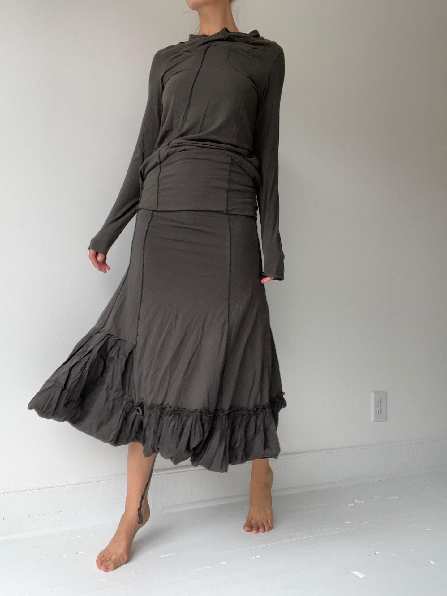 rundholz dip stretch seam skirt