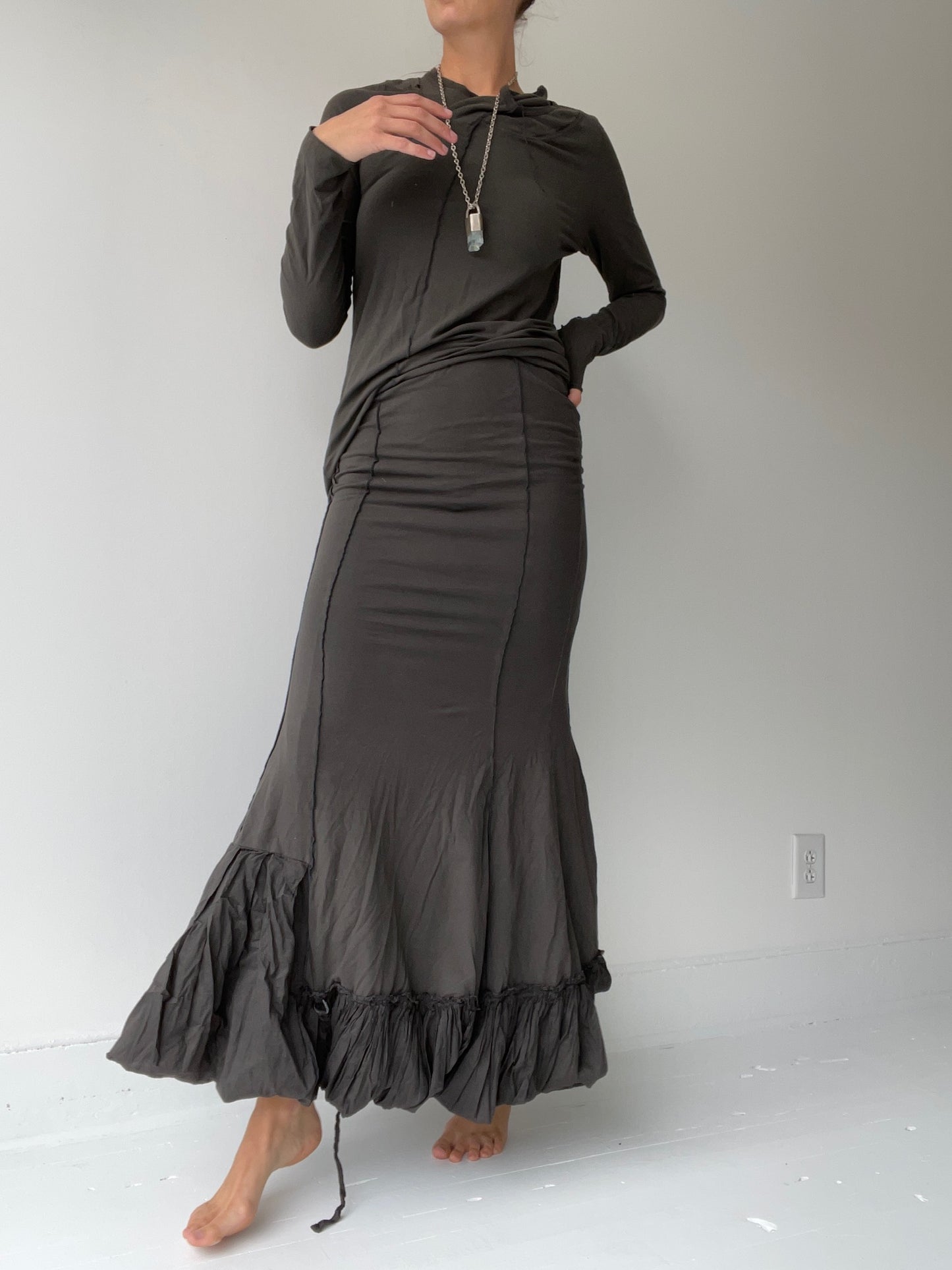 rundholz dip stretch seam skirt