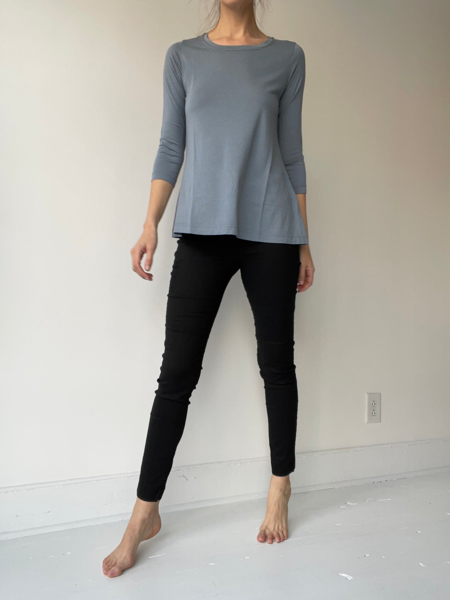 3/4 crew neck tee