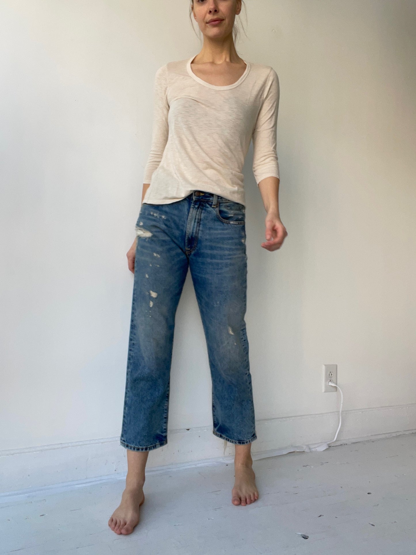 it is well natural 3/4 sleeve tee