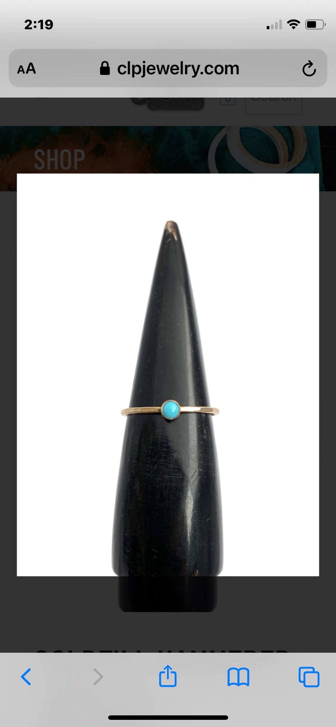 dainty turquoise ring