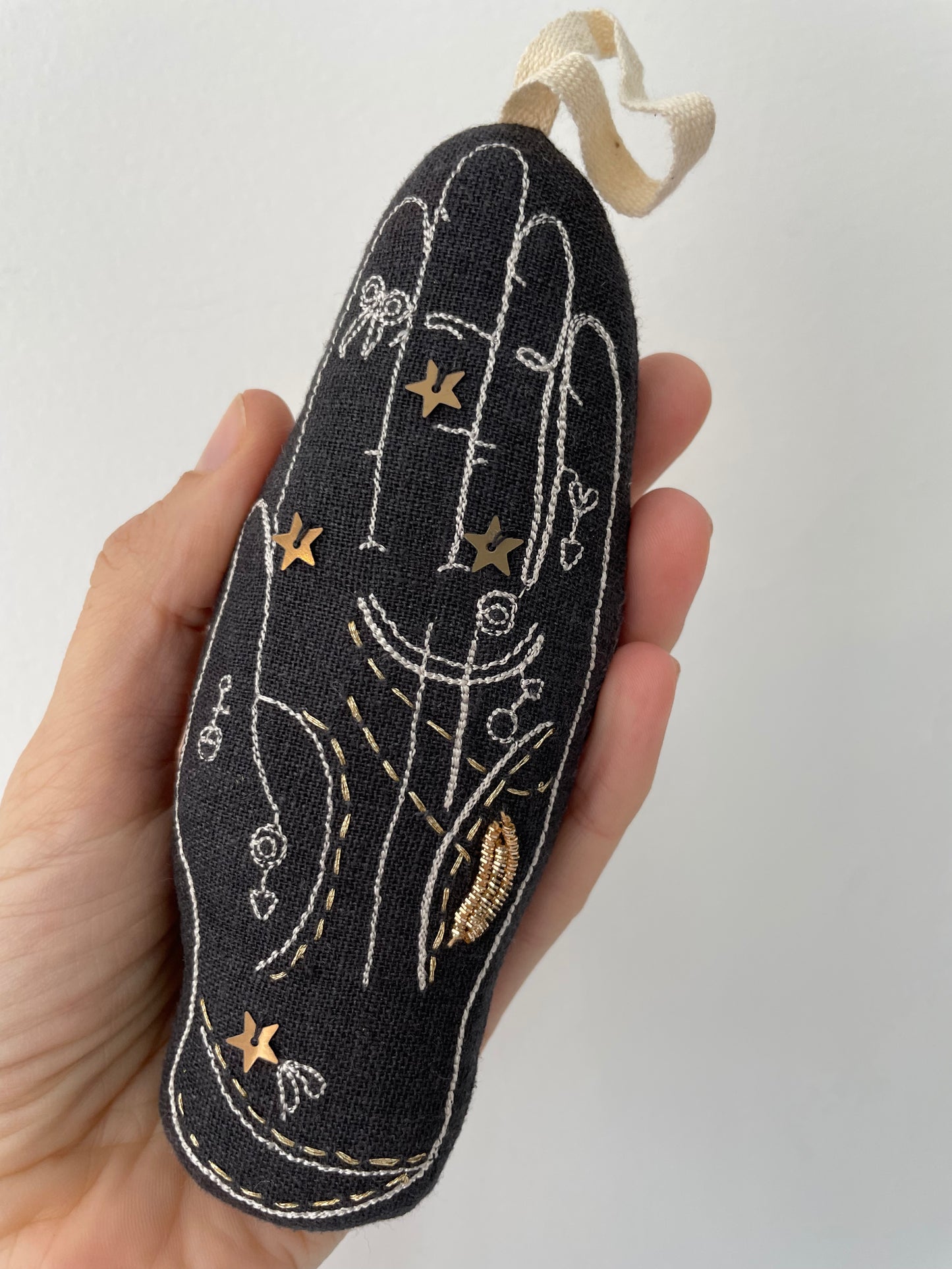 palmistry hand lavender ornament