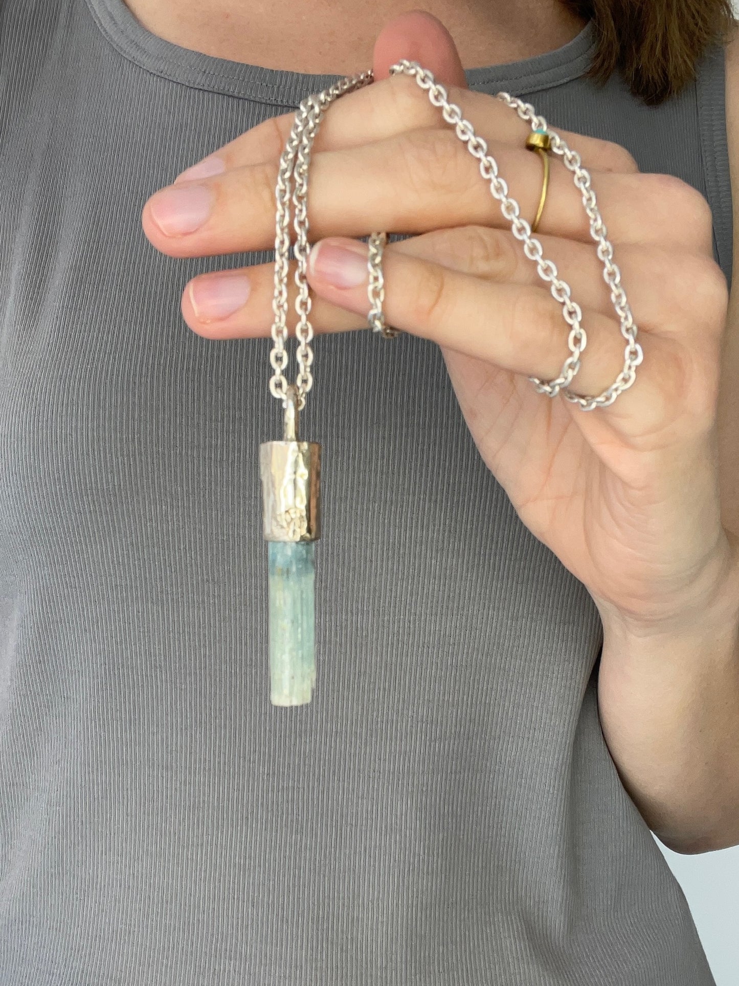 parts of 4 aquamarine talisman necklace