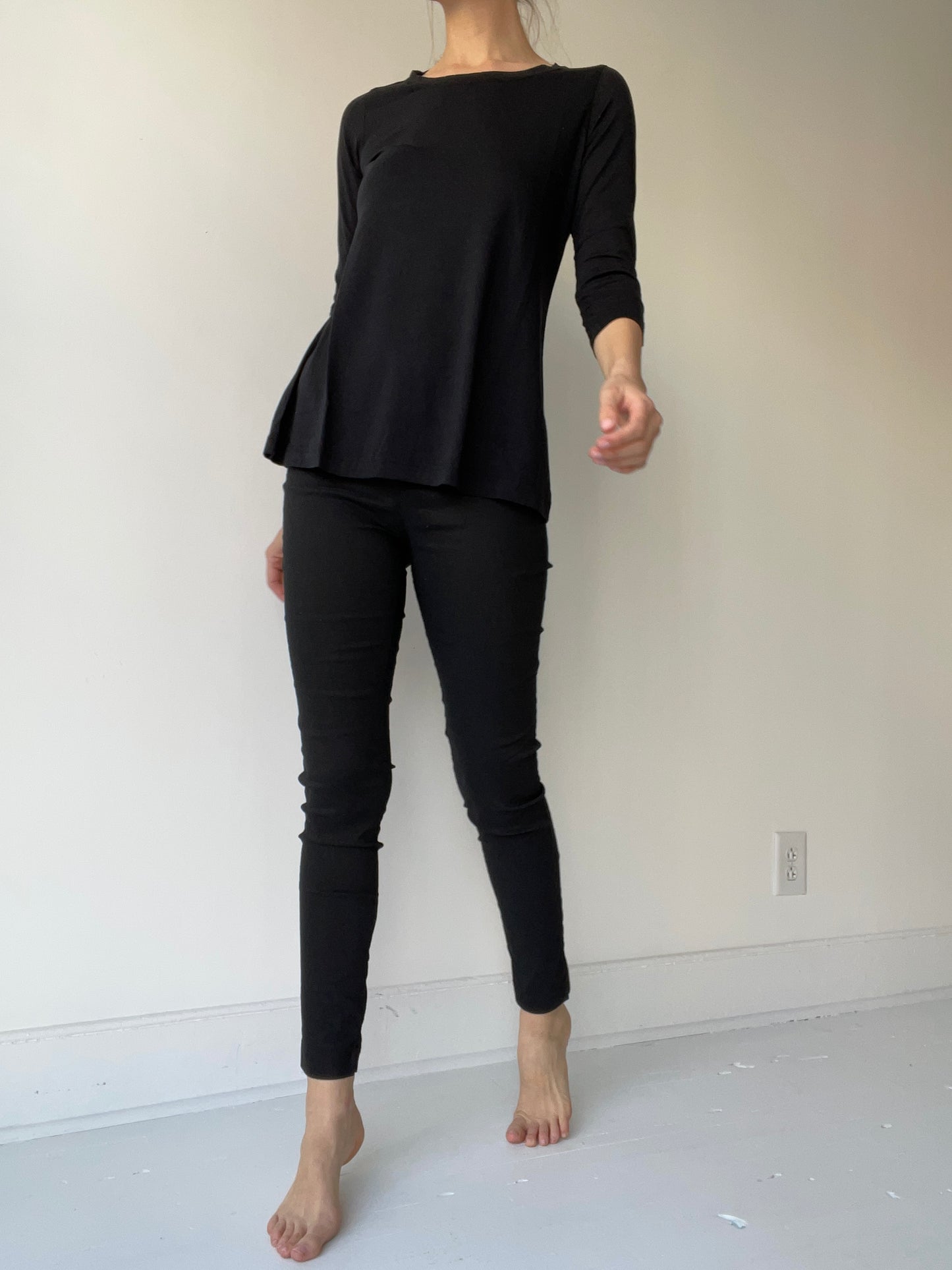 3/4 crew neck tee