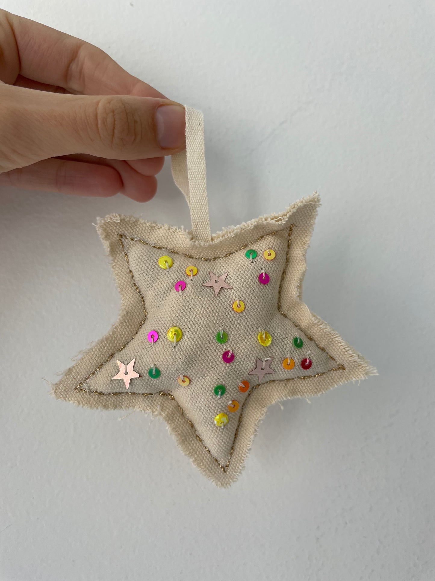 confetti star lavender ornament