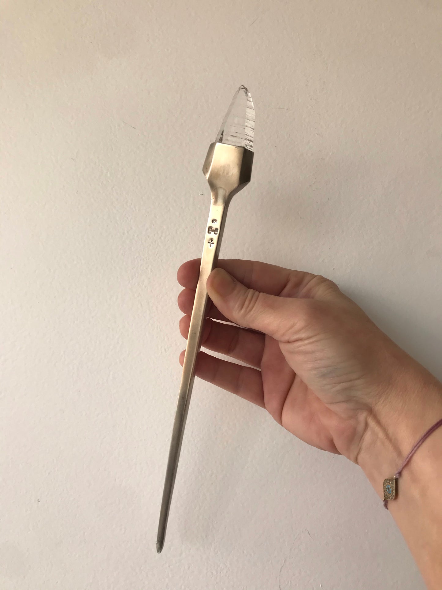 parts of 4 lemurian crystal wand SPECIMEN