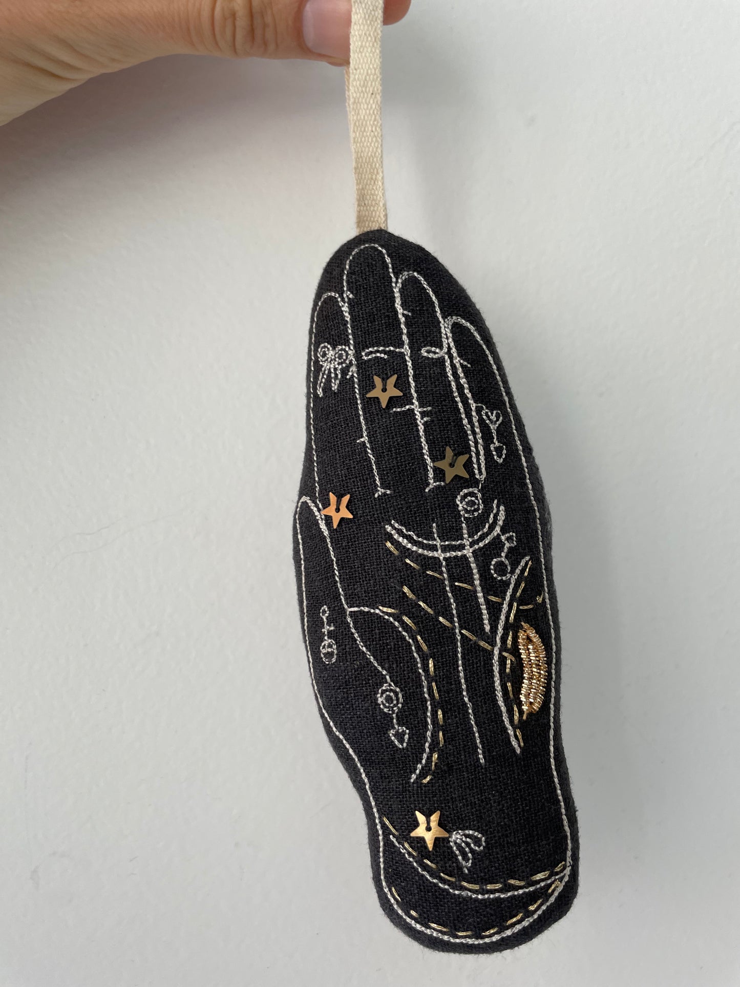 palmistry hand lavender ornament