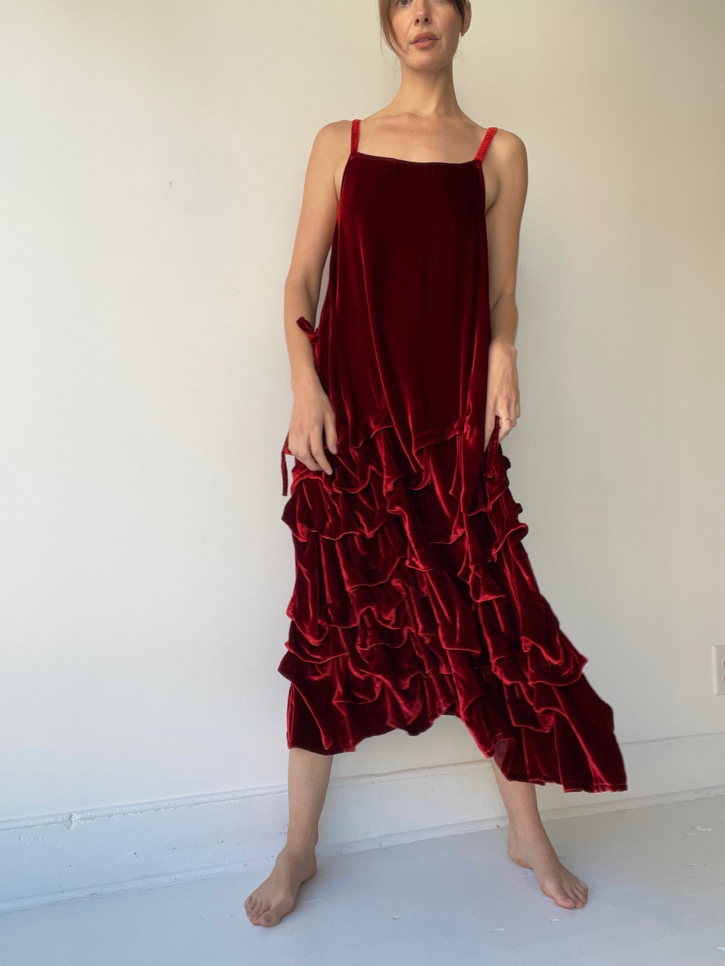 krista larson long tunnel slip vermillion velvet