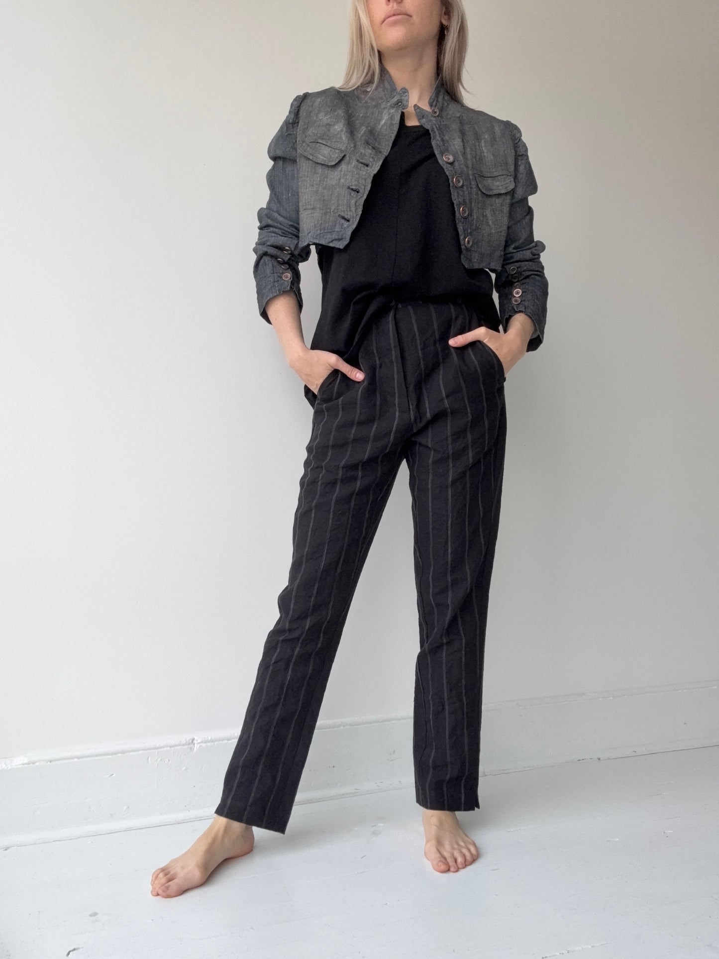 rundholz black stripe trousers