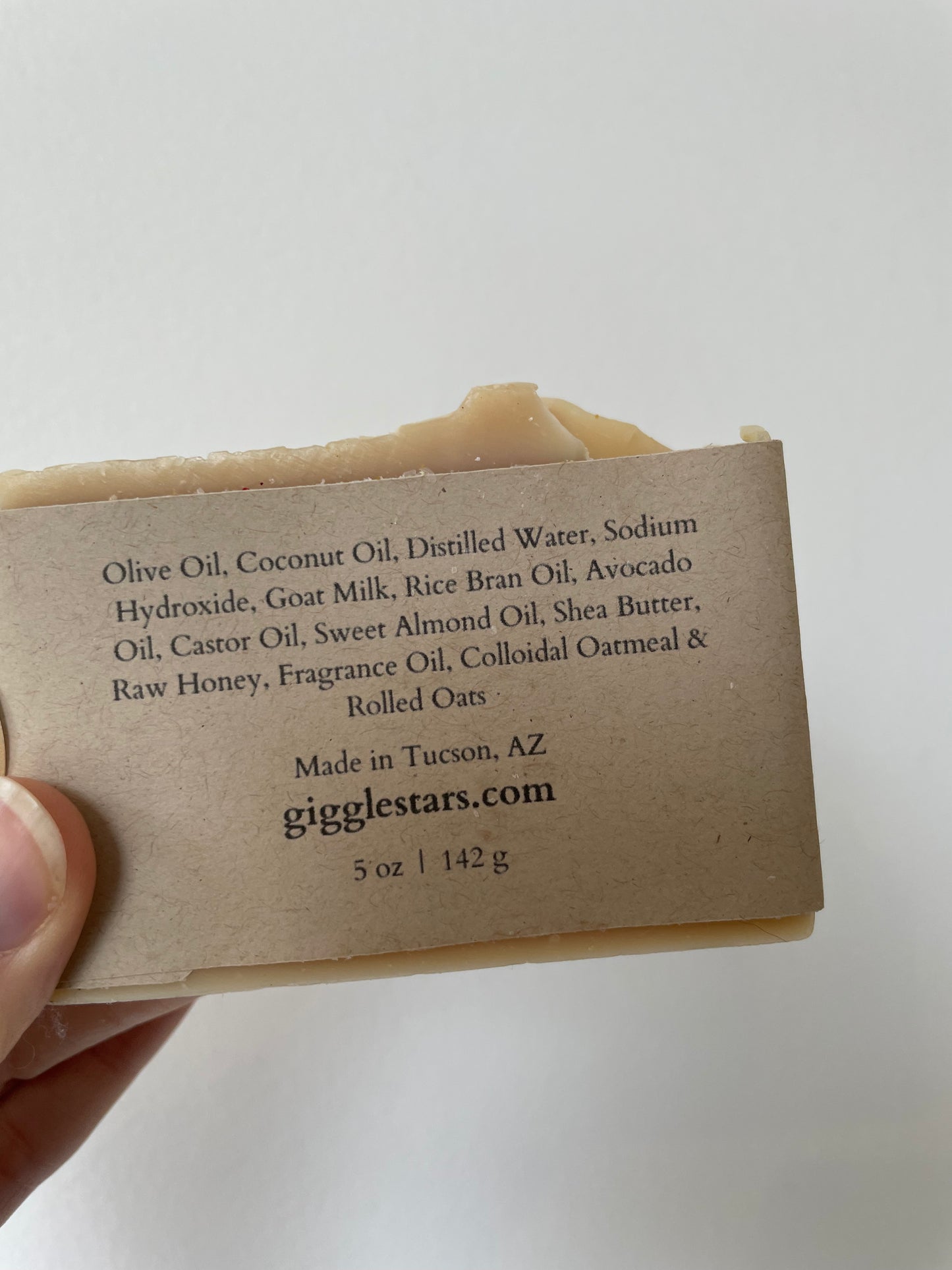 goat milk, oats + honey soap