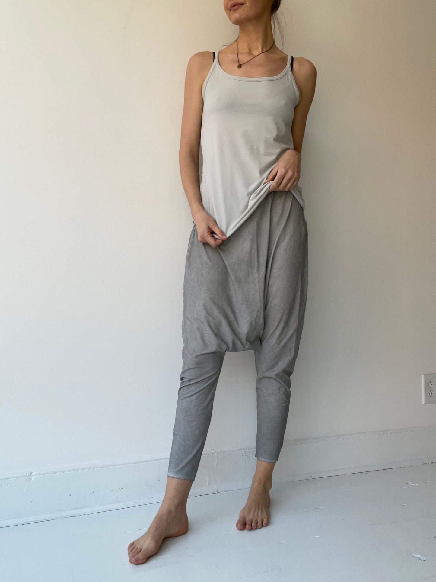 rundholz black label grey strappy stretch tank