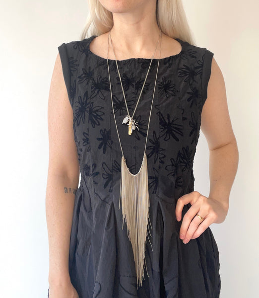 goti long fringe necklace