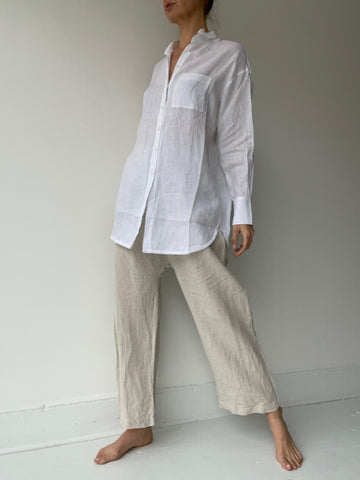 umit unal long linen blouse