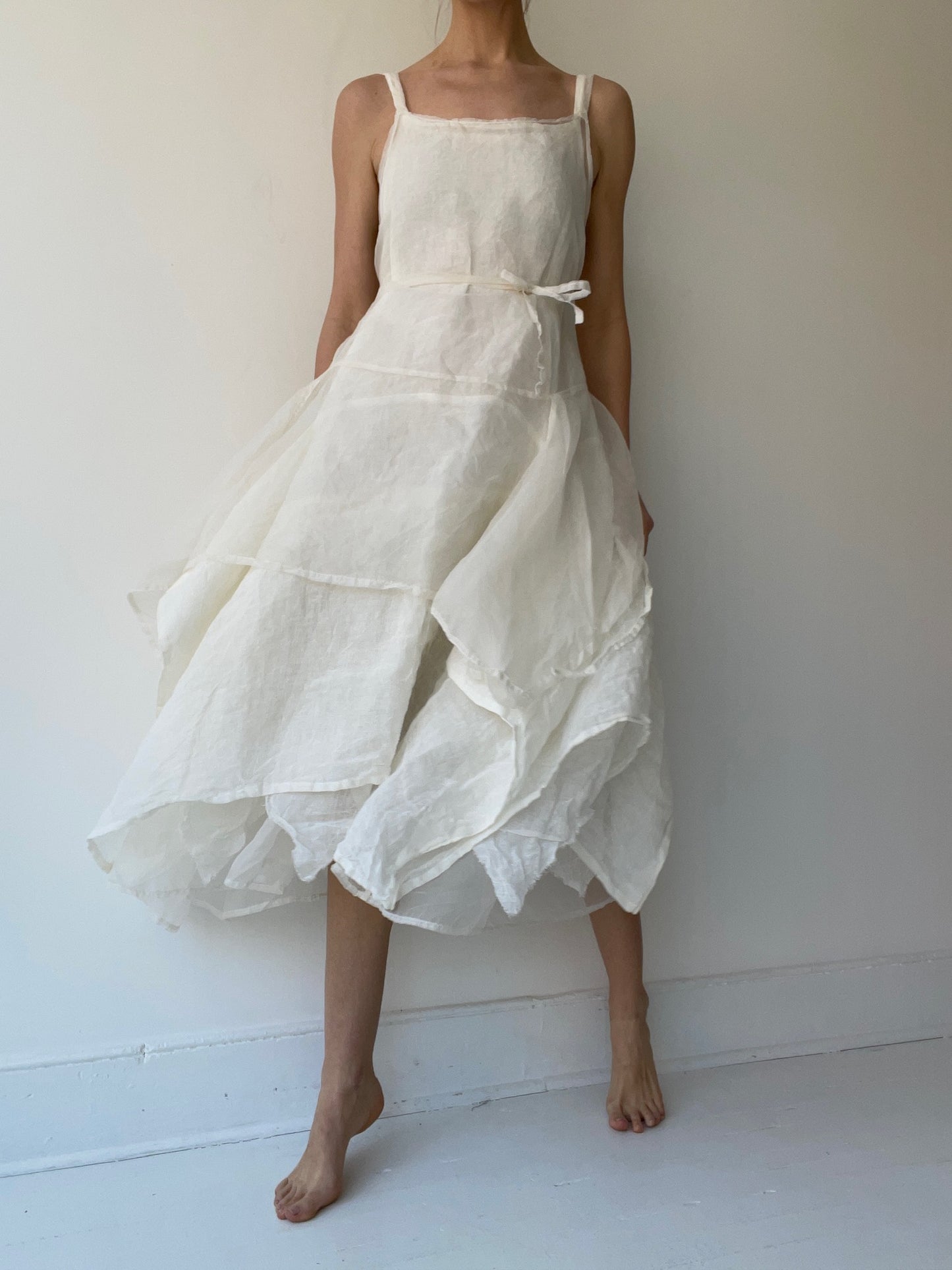 krista larson cream short pinwheel slip