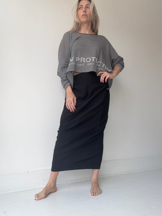 PRELOVED rundholz stretch skirt with pockets