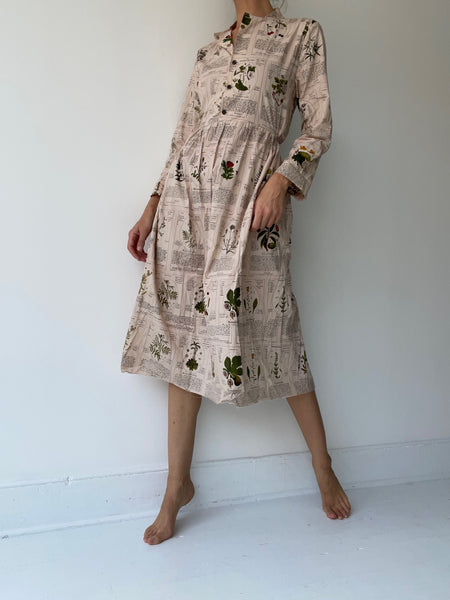 aleksandr manamïs loose front dress winter herbarium