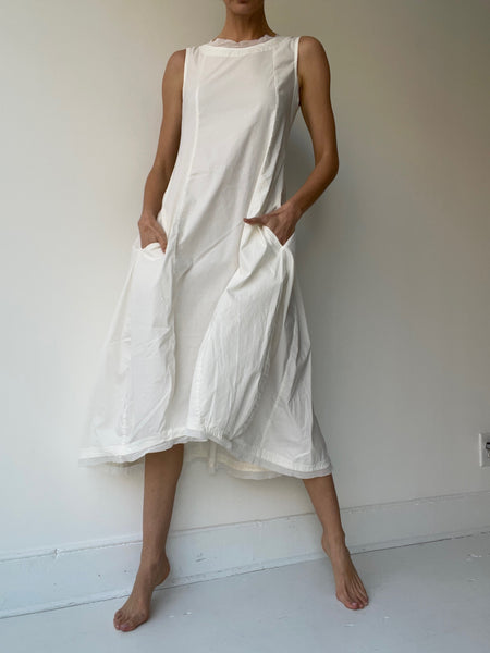rundholz black label white sleeveless dress