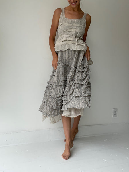crop creased tank