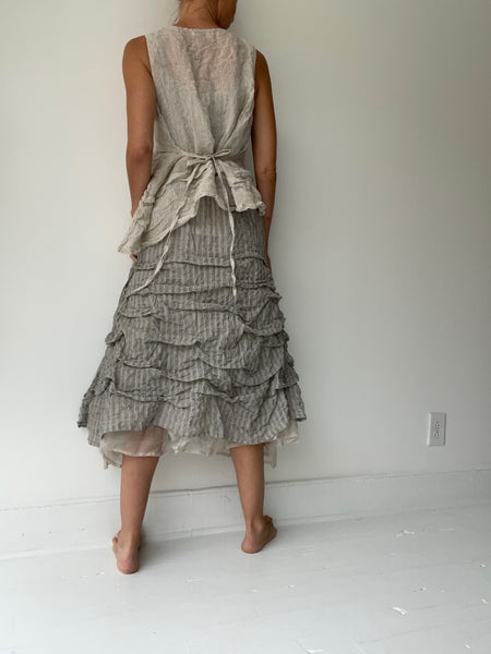 crop creased tank