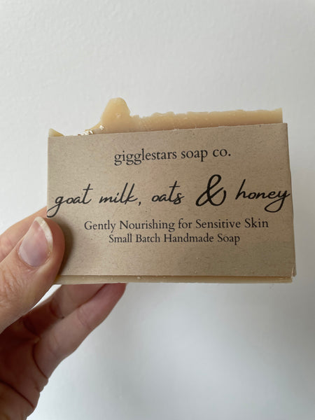 goat milk, oats + honey soap