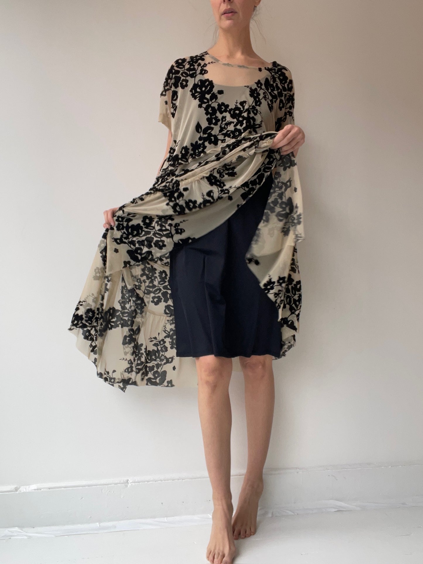 preloved velvet burnout dress