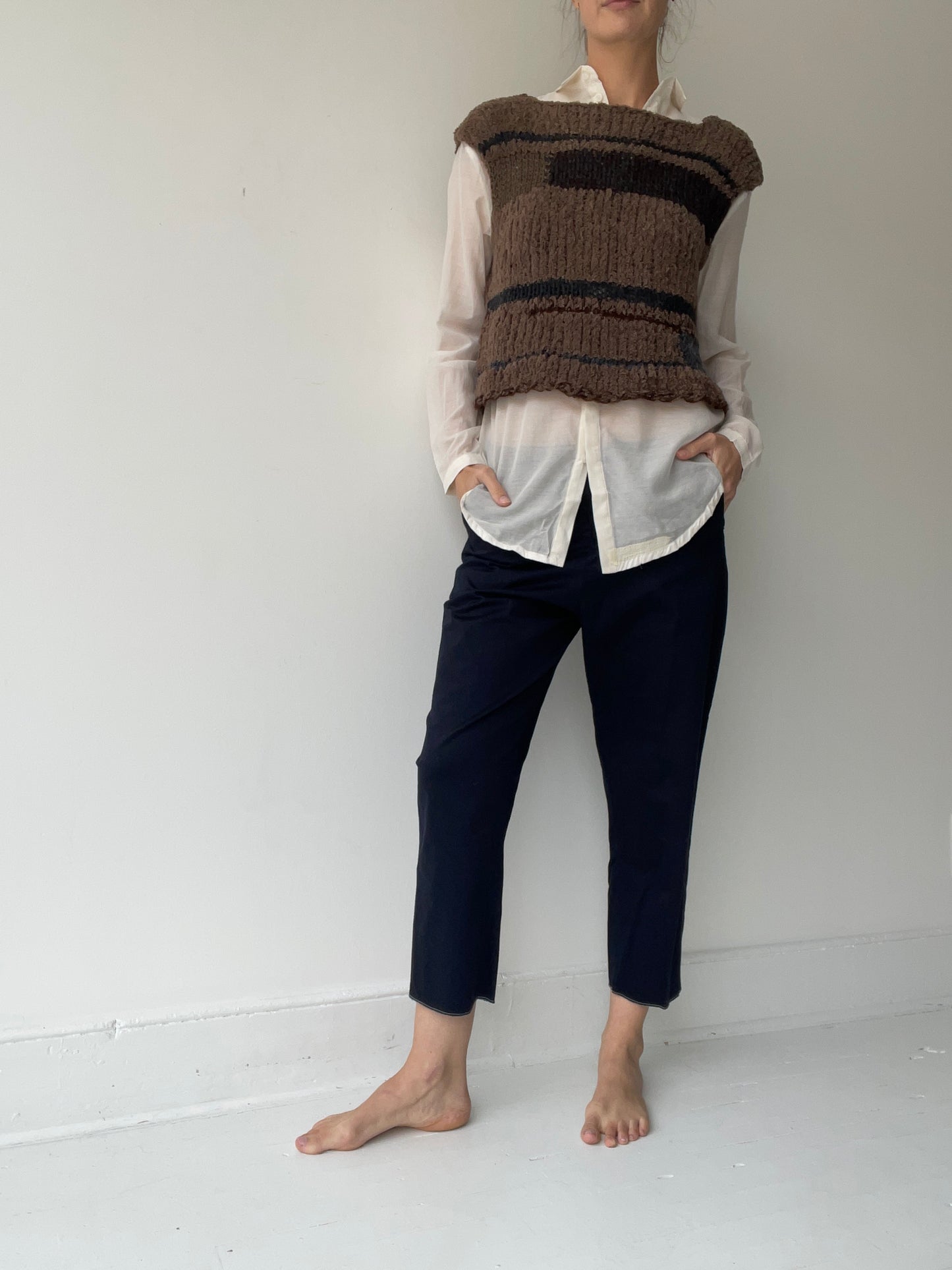 umit unal plush knit top