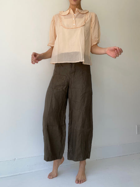 sula frill yoke blouse
