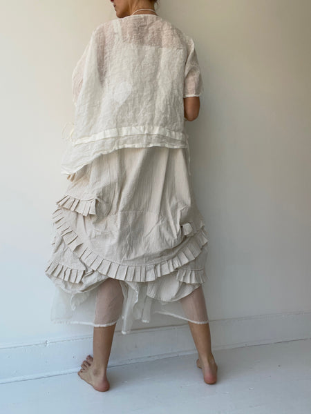 krista larson crop creased shirt short sleeve