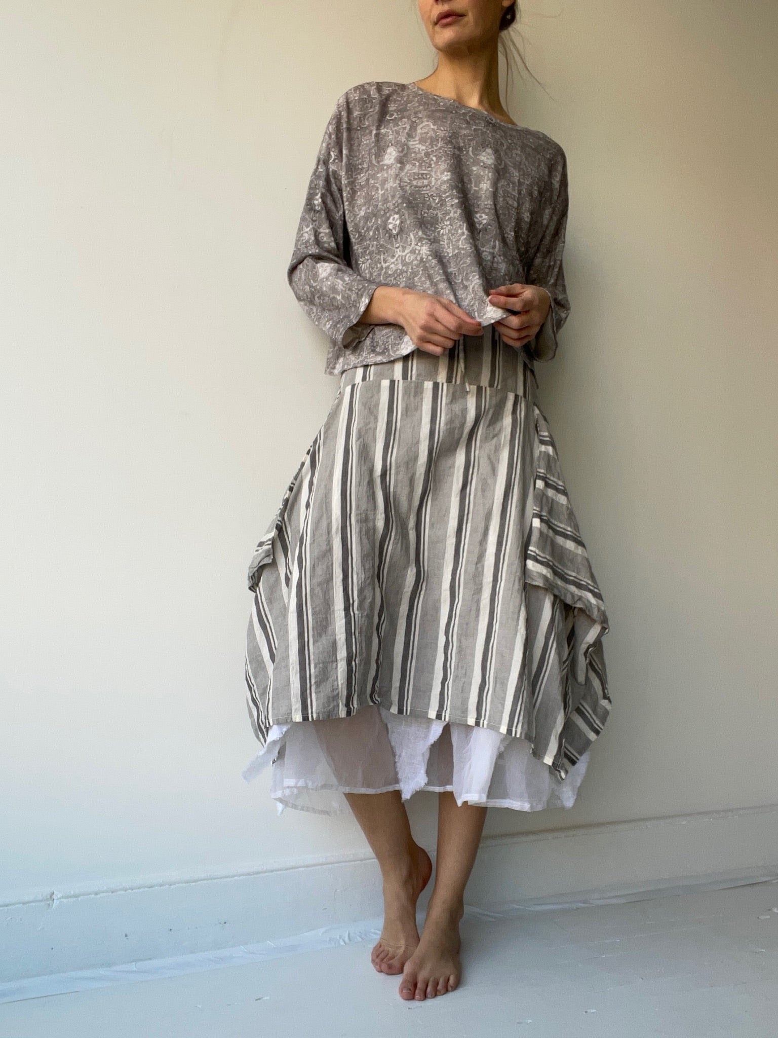 a crop t-shirt by krista larson printed light cotton