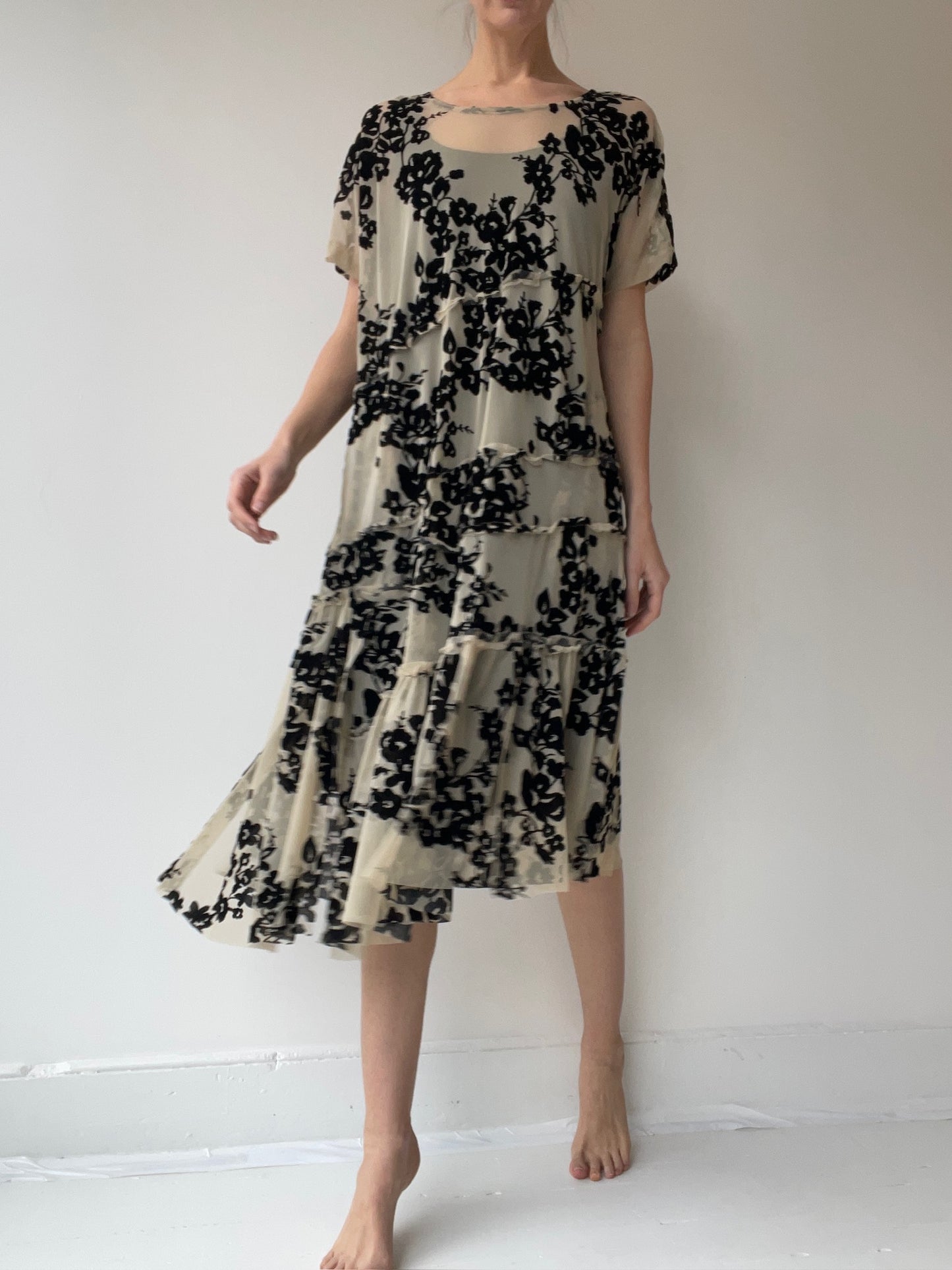 preloved velvet burnout dress