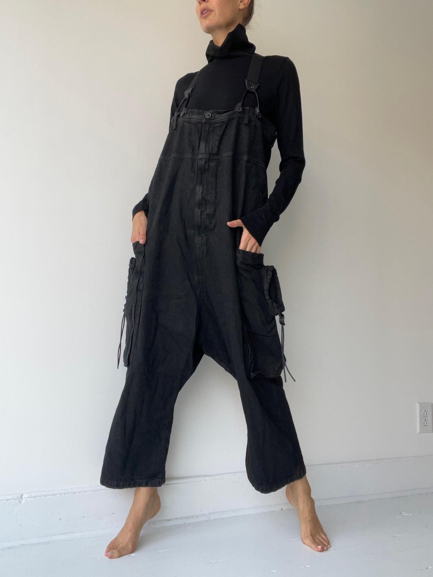 rundholz dip coated overall jeans