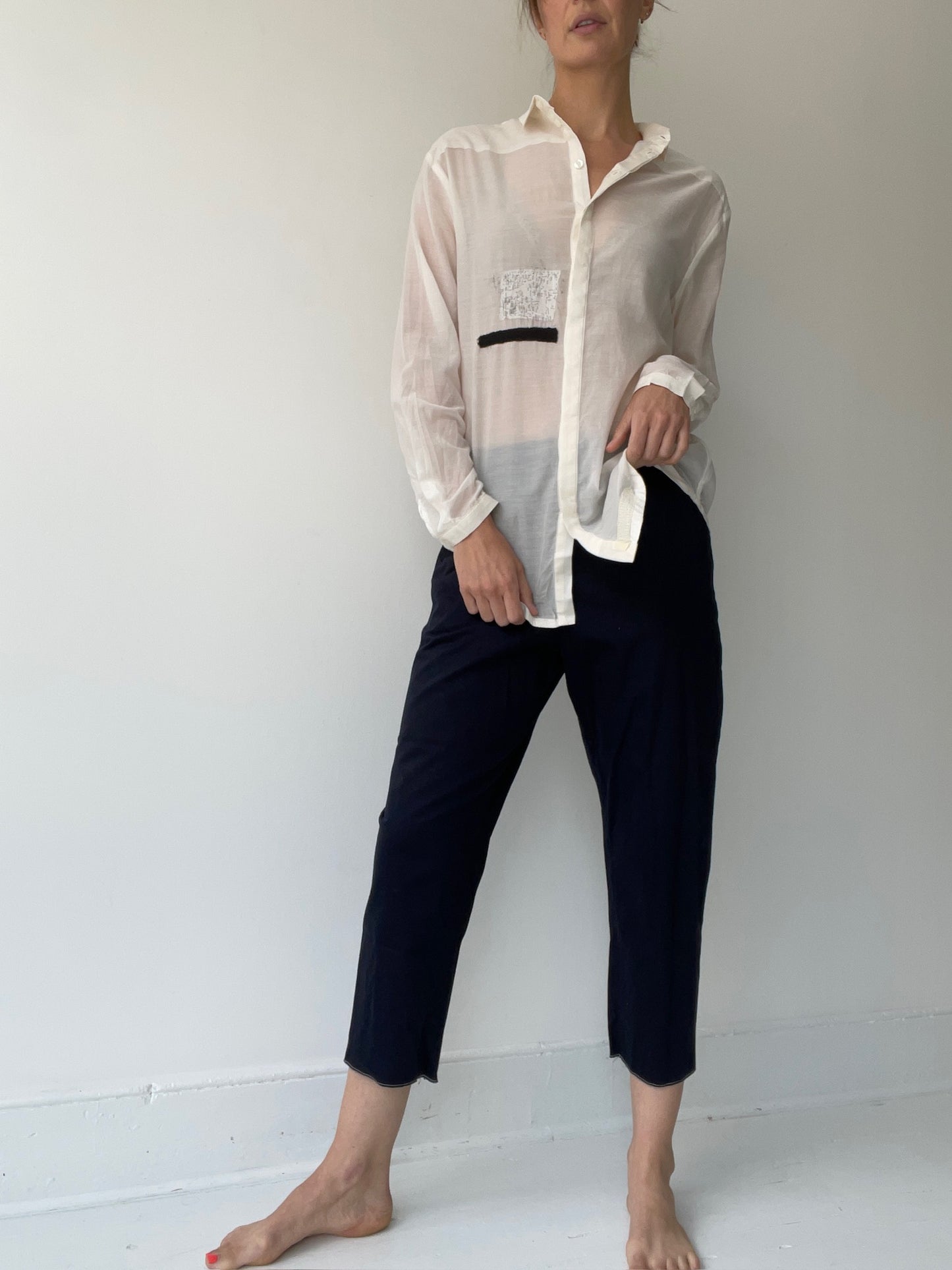 umit unal stitch detail blouse