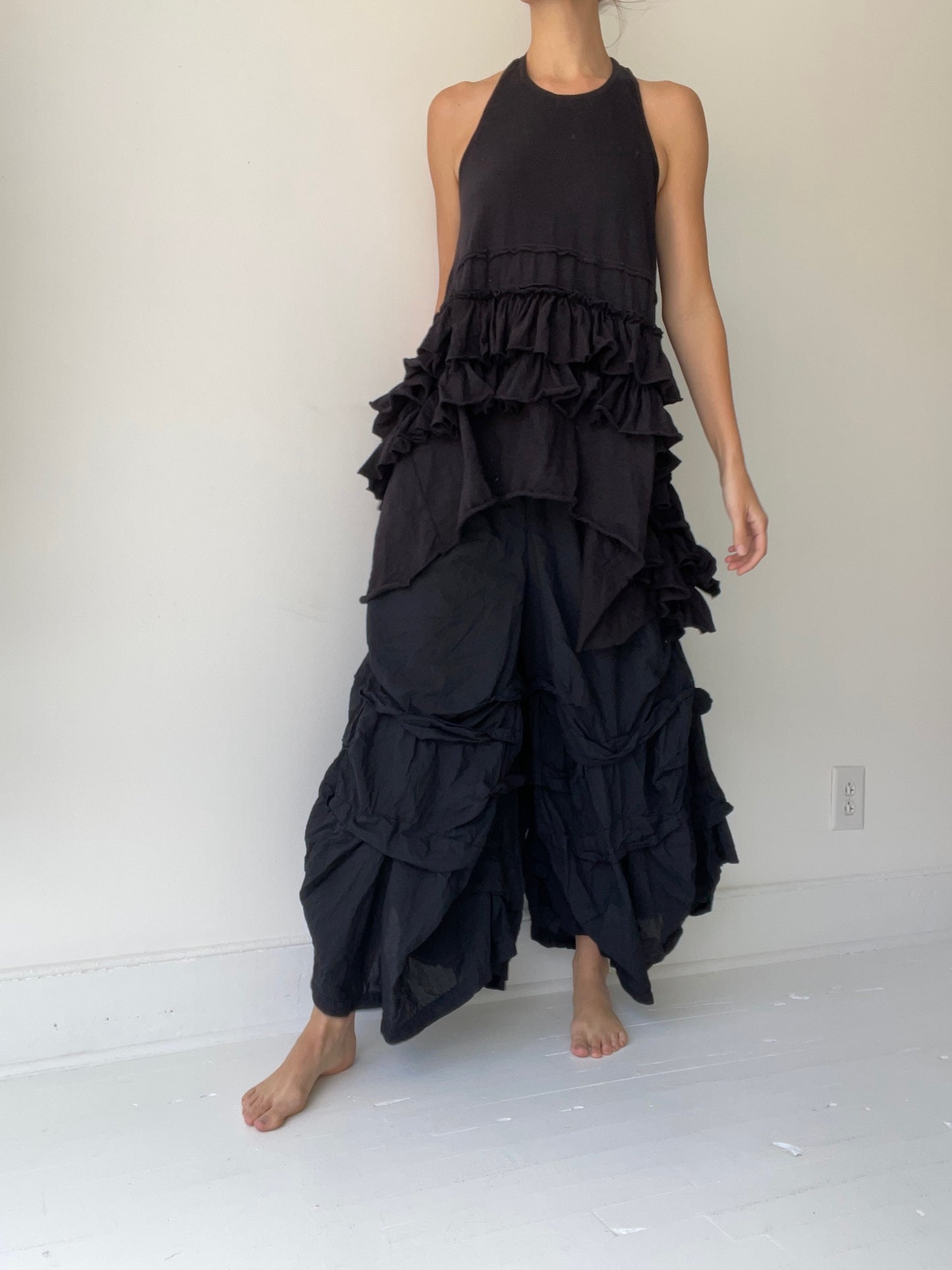 a ruffle tank top by krista larson light cotton