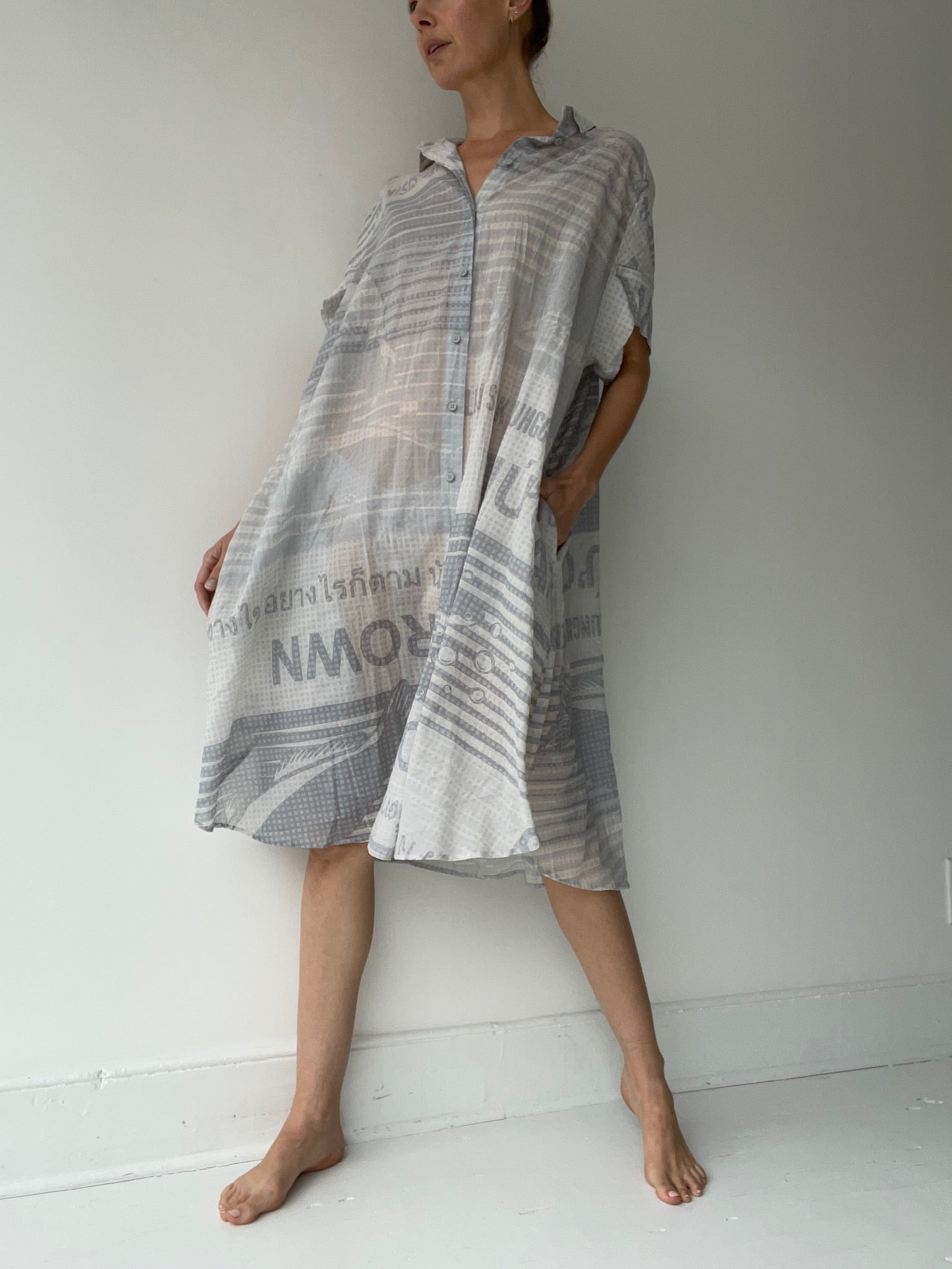 a rundholz black crown shirtdress with 100% cotton