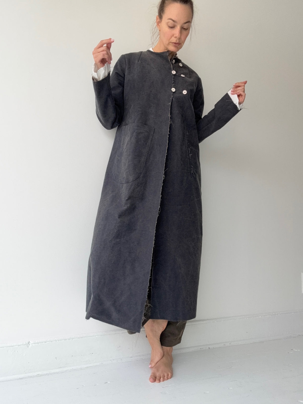 sula pleat coat