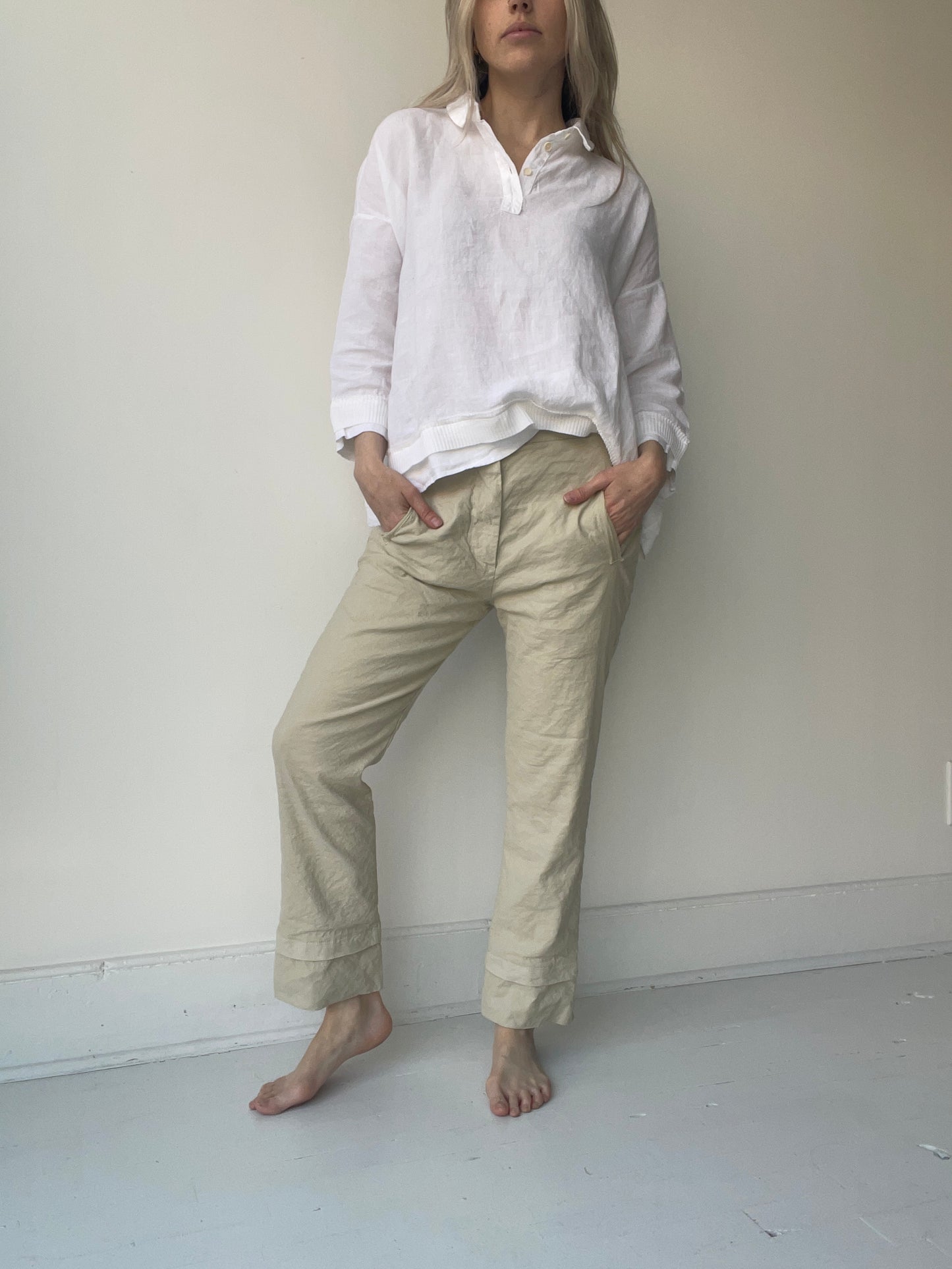 aequamente wrinkled pants