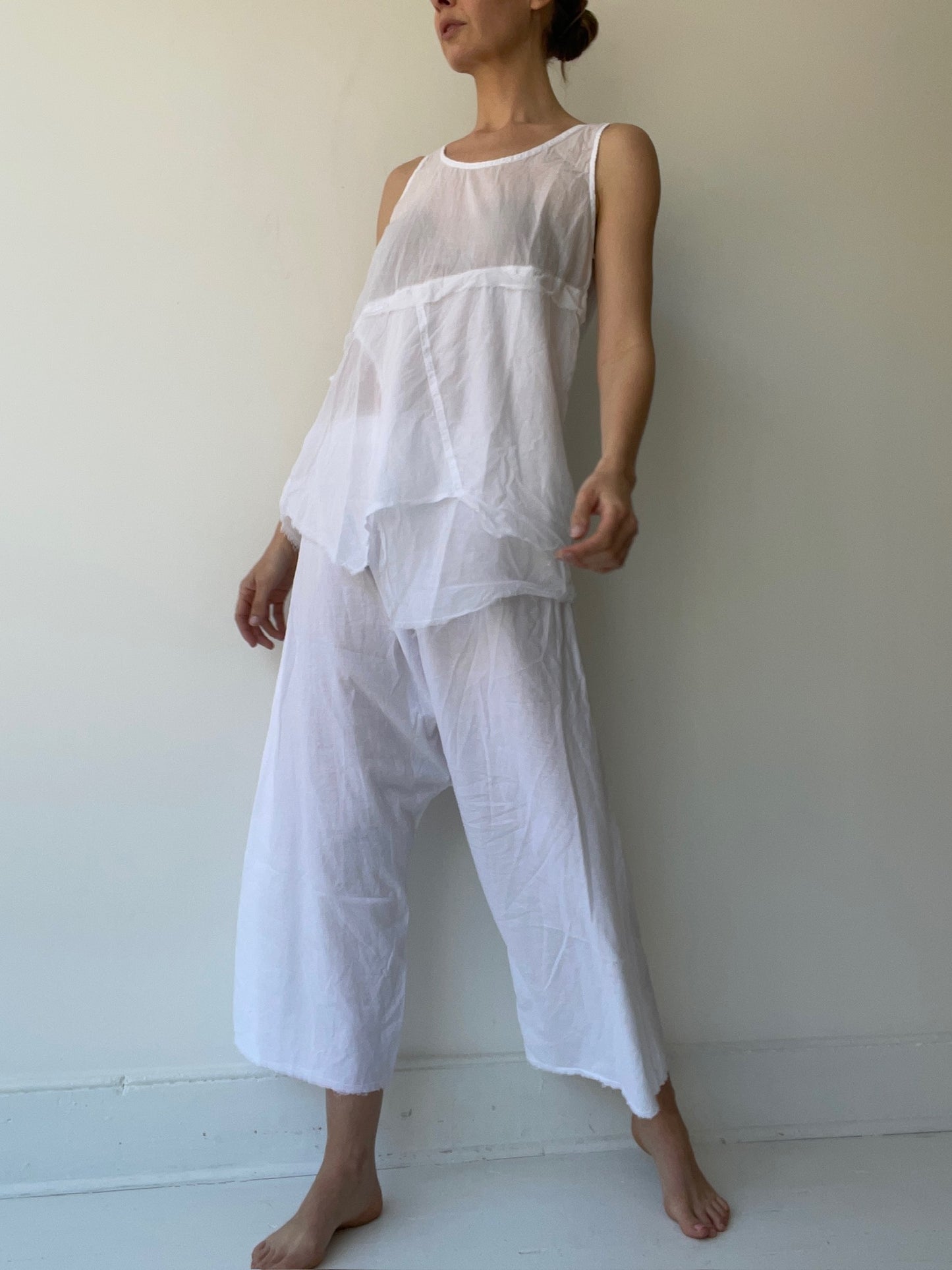 pal offner white low c trousers