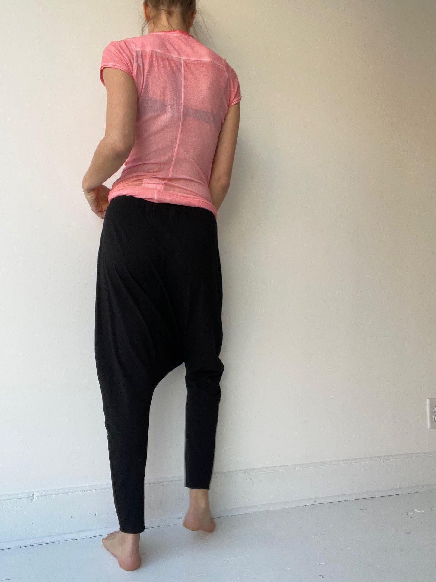 rundholz dip black stretch drop trouser