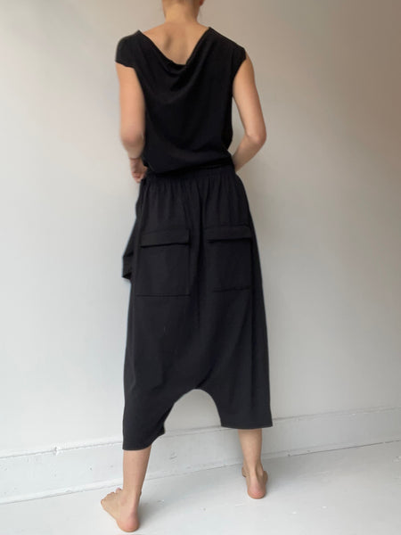 plü baggy pants BLACK