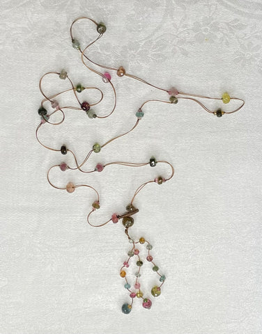 holy tourmaline long necklace