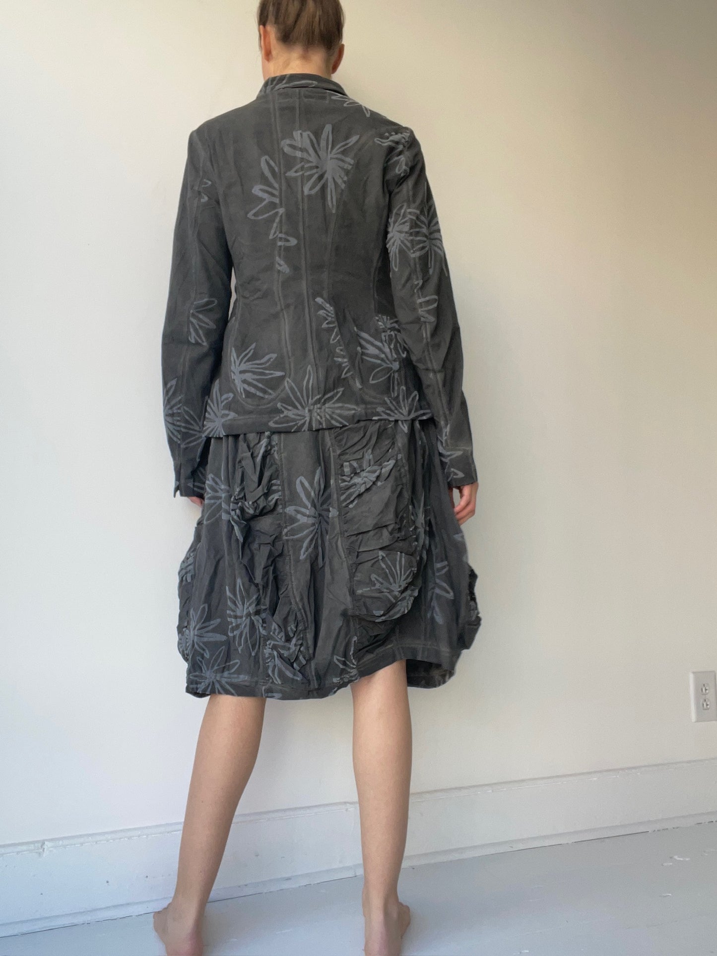 rundholz dip charcoal print daisy jacket