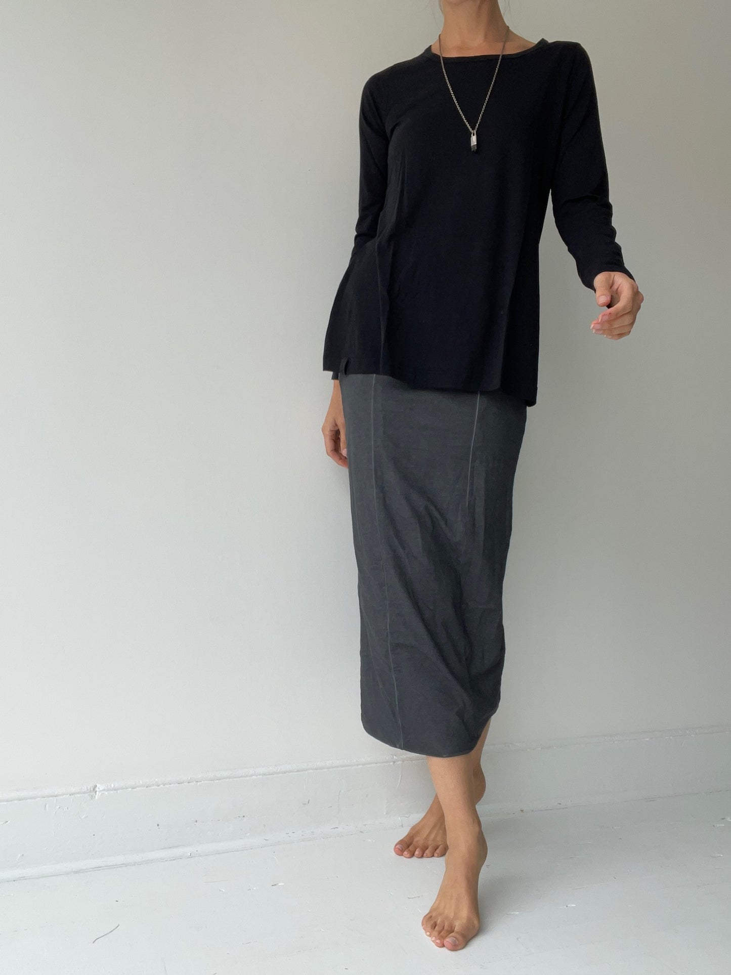 rundholz black label simple tee BLACK