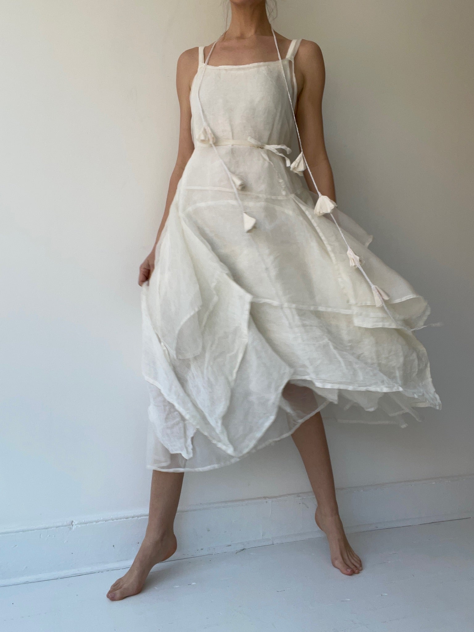 krista larson cream short pinwheel slip