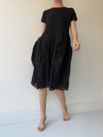 black rouched dress