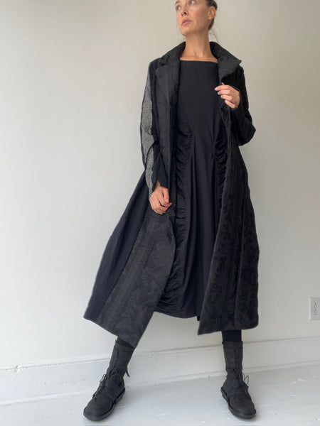 rundholz mainline jacquard coat BLACK