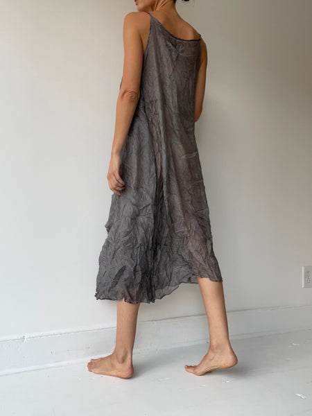 rundholz dip silk strappy dress GRAY