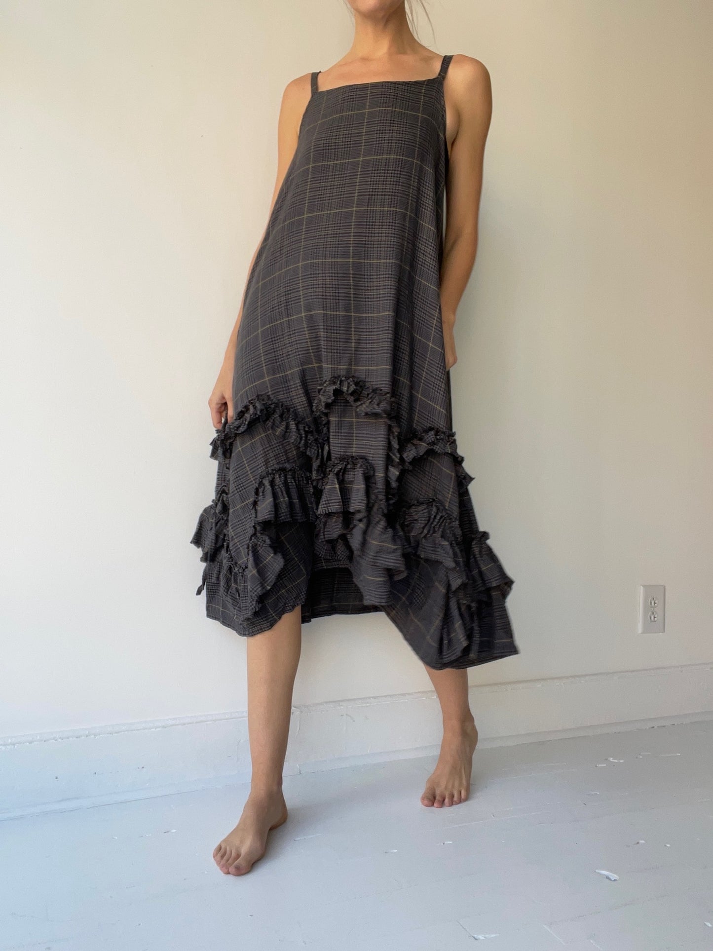 a pretty slip PLAID by krista larson plaid cotton