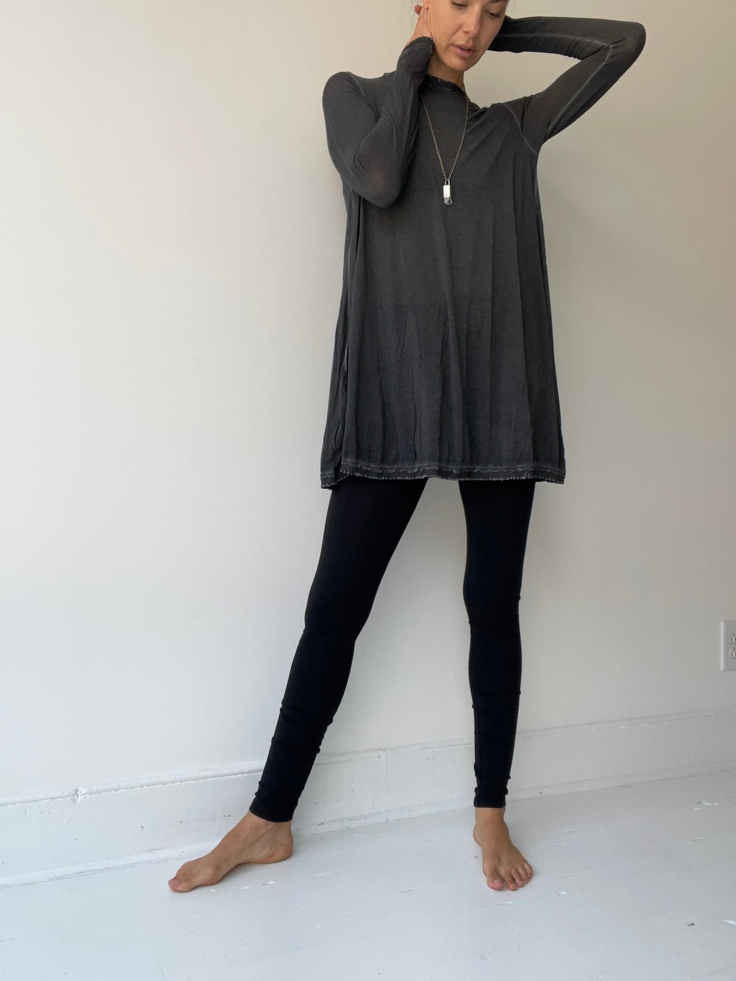 a rundholz mainline sheer tunic with 100% viscose